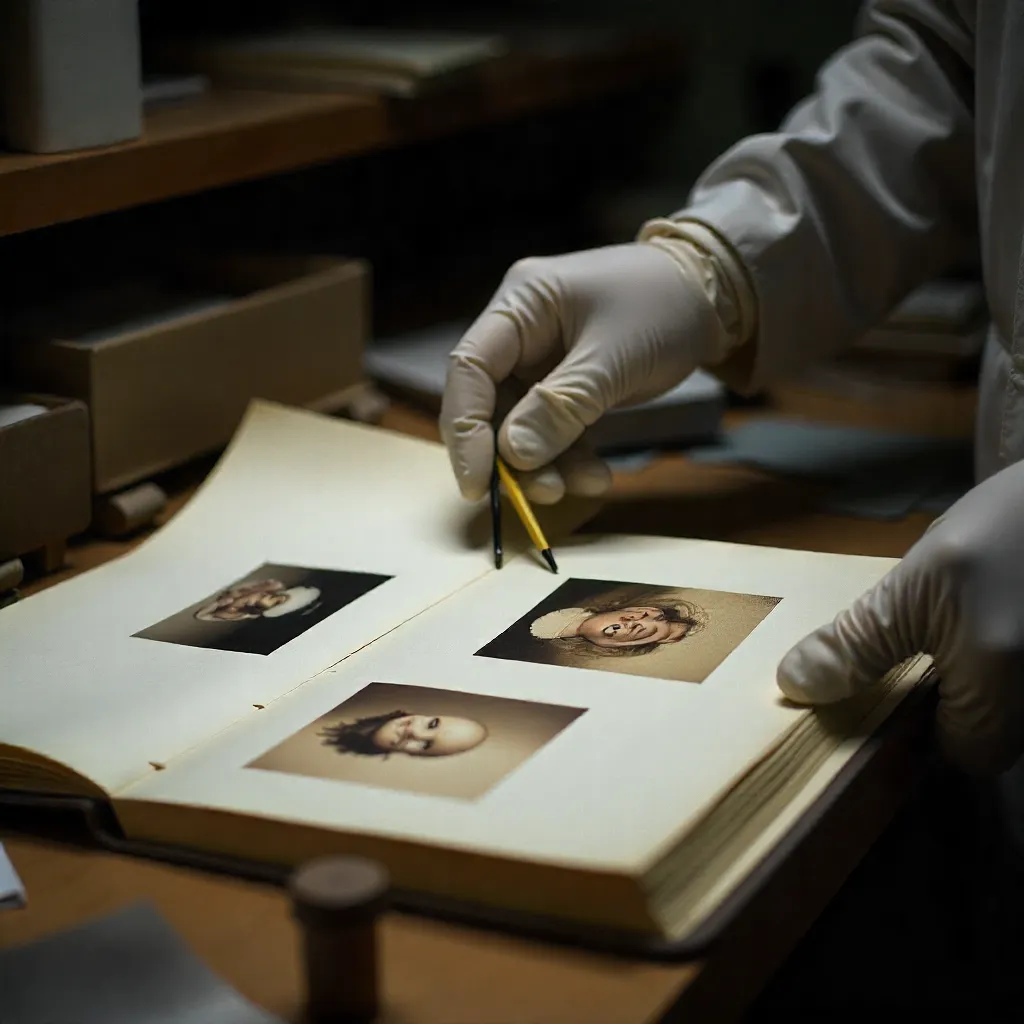 Conservator die fragiel papier behandelt